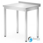 Stół przyścienny  800x600x850 mm bez półki-skręcany z rantem | 811238 hendi