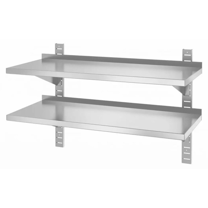 Półka wisząca 1000x400x600 mm przestawna, podwójna z 2 konsolami| 816592 hendi