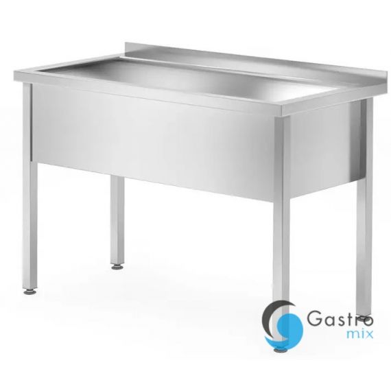 Stół z basenem 1000x700x(H)850mm – spawany, jednokomorowy, głębokość 700 mm, wysokość komory 300... 