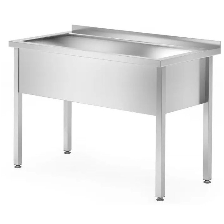 Stół z basenem 1000x700x(H)850mm – spawany, jednokomorowy, głębokość 700 mm, wysokość komory 300 mm| 812860 hendi