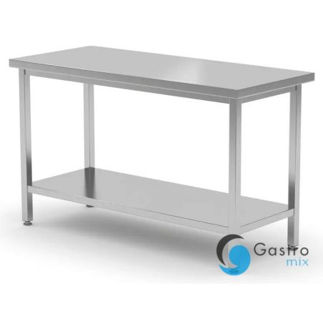 Stół centralny z półką – skręcany 1400x700x(H)850mm | 810729 HENDI 
