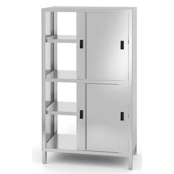 Szafa przelotowa 800x500x(H)1800mm z przegrodą i drzwiami suwanymi skręcana | 811634 HENDI 