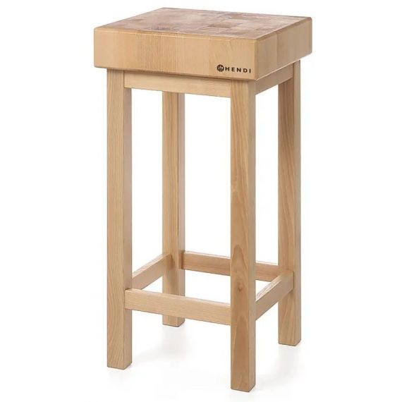 Kloc masarski drewniany z podstawą 500x400x(H)200mm | 506011 HENDI 