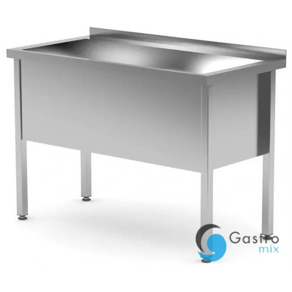 Stół z basenem 1200x600x(H)850mm – spawany, jednokomorowy, głębokość 600 mm, wysokość komory 400... 