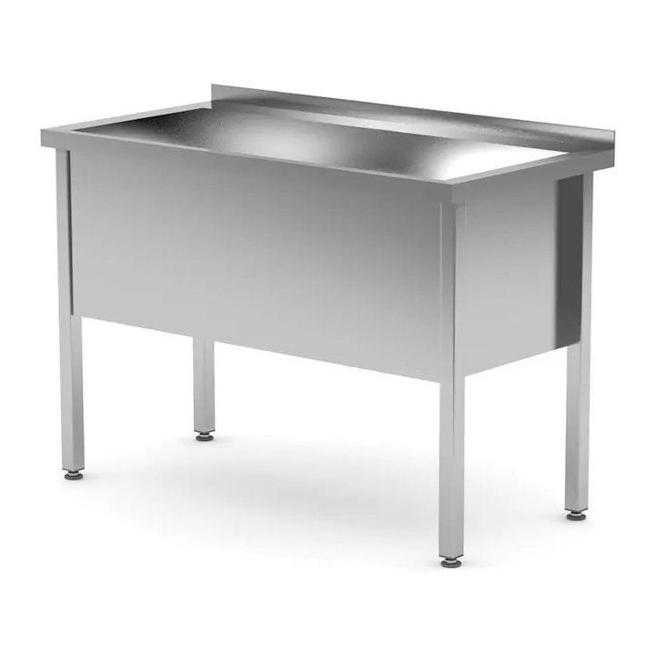 Stół z basenem 1200x600x(H)850mm – spawany, jednokomorowy, głębokość 600 mm, wysokość komory 400 mm | 813430 HENDI