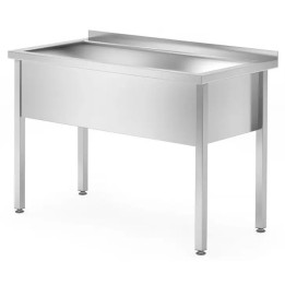 Stół z basenem 1000x600x(H)850mm – spawany, jednokomorowy, głębokość 600 mm, wysokość komory 400 mm | 813423 HENDI