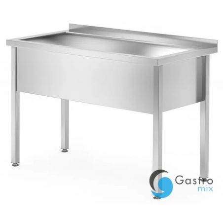 Stół z basenem 1000x600x(H)850mm – spawany, jednokomorowy, głębokość 600 mm, wysokość komory 400... 
