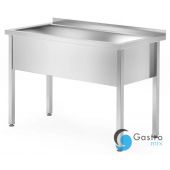 Stół z basenem 1000x600x(H)850mm – spawany, jednokomorowy, głębokość 600 mm, wysokość komory 400 mm | 813423 HENDI