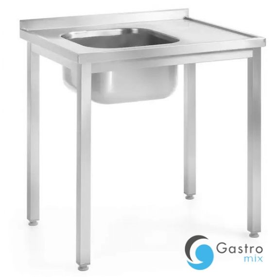 Stół ze zlewem 1000x600x(H)850mm – skręcany, głębokość 600 mm Lokalizacja komory - po lewej|... 