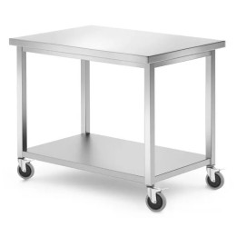 Stół jezdny 1000x700x850 mm, z półką – skręcany  | 815786 HENDI