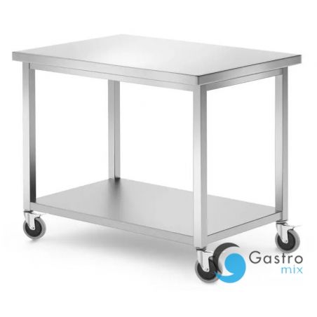 Stół jezdny 1000x700x850 mm, z półką – skręcany  | 815786 HENDI 