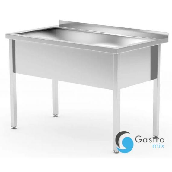 Stół z basenem 800x700x(H)850mm – spawany, jednokomorowy, głębokość 700 mm, wysokość komory 300... 