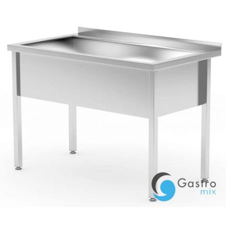 Stół z basenem 800x700x(H)850mm – spawany, jednokomorowy, głębokość 700 mm, wysokość komory 300... 