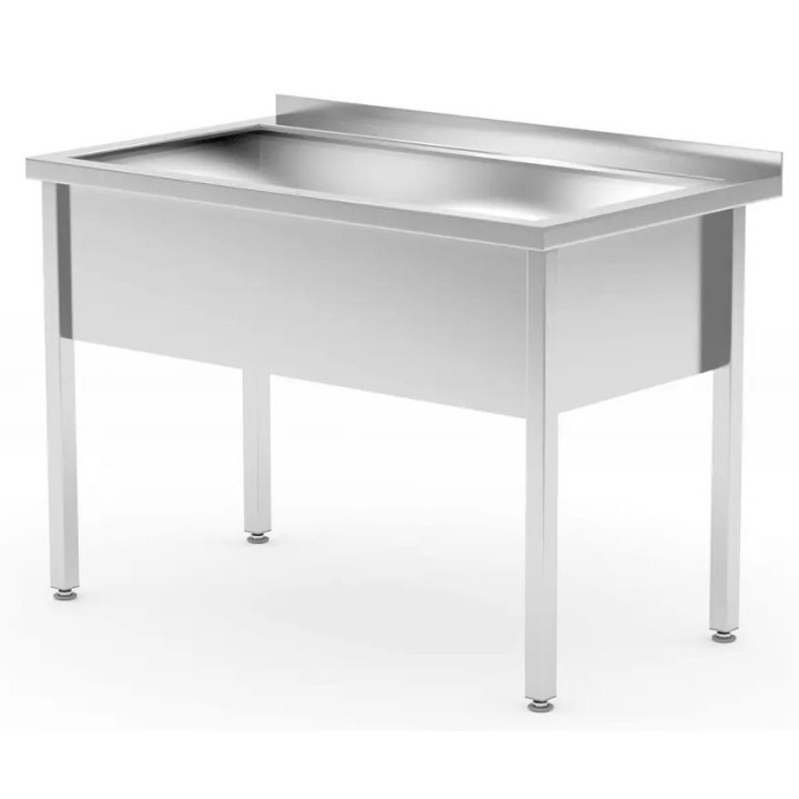 Stół z basenem 800x700x(H)850mm – spawany, jednokomorowy, głębokość 700 mm, wysokość komory 300 mm | 812853 HENDI
