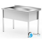 Stół z basenem 800x700x(H)850mm – spawany, jednokomorowy, głębokość 700 mm, wysokość komory 300 mm | 812853 HENDI