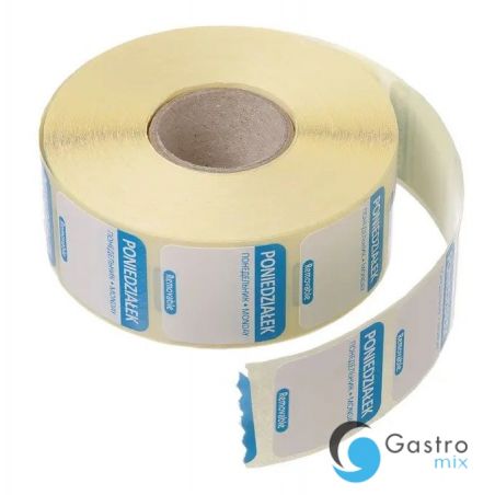 Etykiety -poniedziałek  Food Safety, wielorazowe| 850077 HENDI 