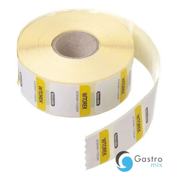 Etykiety -wtorek Food Safety, wielorazowe | 850084 HENDI 