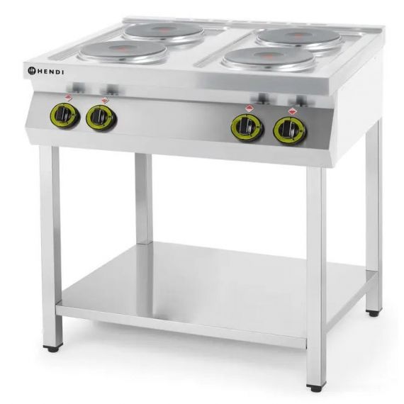Kuchnia elektryczna 4-płytowa na podstawie otwartej 400V/10400W, 800x700x(H)900mm| 226223 HENDI 