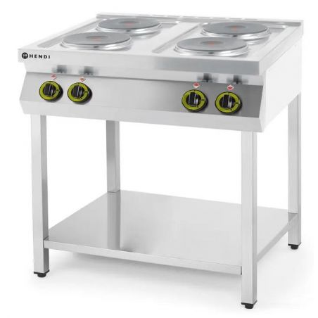 Kuchnia elektryczna 4-płytowa na podstawie otwartej 400V/10400W, 800x700x(H)900mm| 226223 HENDI 