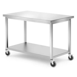 Stół jezdny  1200x600x850 mm Kitchen Line, z półką-skręcany| 815793 HENDI
