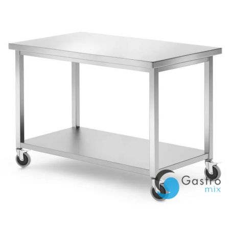 Stół jezdny  1200x600x850 mm Kitchen Line, z półką-skręcany| 815793 HENDI 