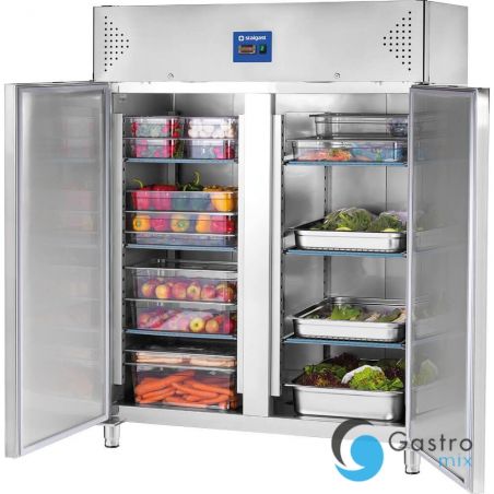 szafa chłodnicza GN 2/1, V 1300 l 2 drzwiowa ze stali nierdzewnej na nóżkach| 830132 STALGAST 