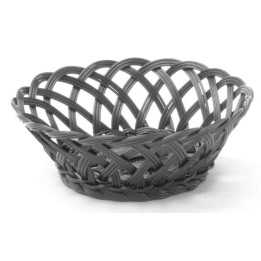 Koszyk pleciony okrągły czarny 200x200x65mm | 426258 hendi