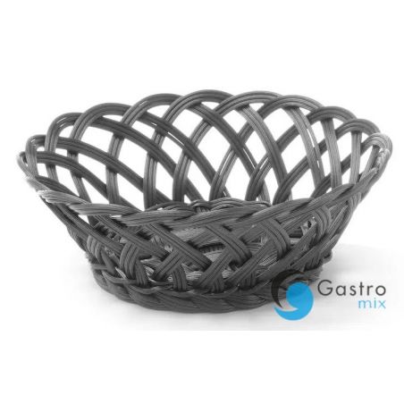 Koszyk pleciony okrągły czarny 200x200x65mm | 426258 hendi 