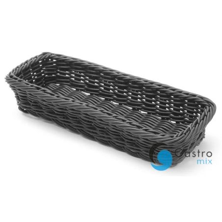 Koszyk na sztućce czarny 270x100x45 mm | 426098 hendi 
