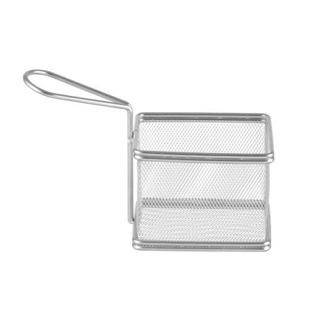Koszyk do smażonych przekąsek prostokątny, głęboki 100x80x(h)65 mm | 426425 hendi 
