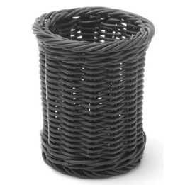 Koszyk na sztućce, czarny, ⌀100x(H)120mm | 426210 hendi
