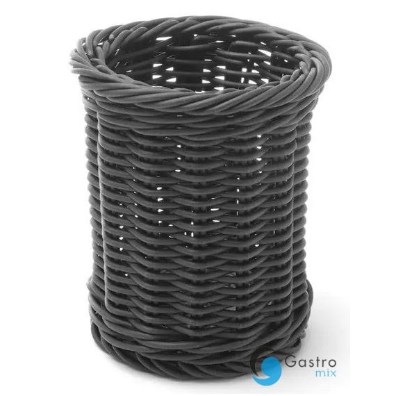 Koszyk na sztućce, czarny, ⌀100x(H)120mm | 426210 hendi 