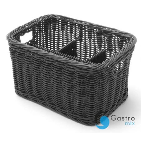 Koszyk na sztućce z 4 przegródkami szary melanżowy 260x180x150 mm  | 426074  HENDI 