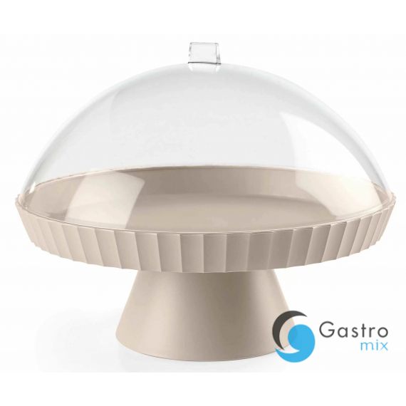 Patera do ciasta z pokrywą i łopatką mokka AGORA - BLIM PLUS | BP-AZ1-319  TOM-GAST 