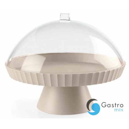 Patera do ciasta z pokrywą i łopatką mokka AGORA - BLIM PLUS | BP-AZ1-319  TOM-GAST 