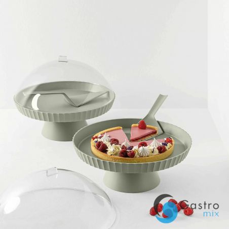 Patera do ciasta z pokrywą i łopatką średnia leśna zieleń AGORA - BLIM PLUS | BP-AZ1-314 tom-gast 