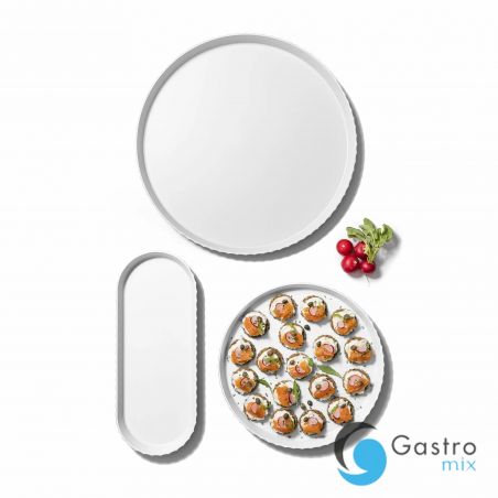 Półmisek okrągły śr. 40 cm krystaliczny biały ATENA - BLIM PLUS| BP-VS5-000-L tom-gast 