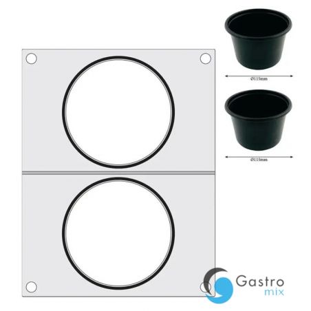 Matryca do zgrzewarki Hendi na dwa pojemniki do zupy śr. 115 mm | 805633 HENDI 