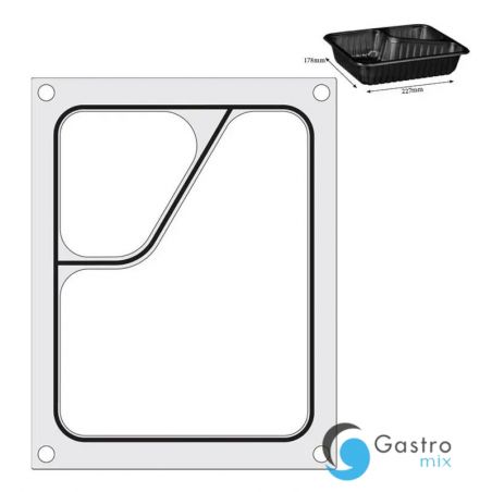 Matryca do zgrzewarki Hendi  na tackę dwdzielną colt 227x178 |  805640 HENDI 