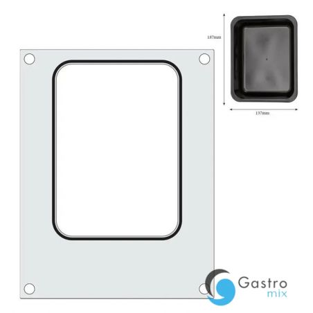 Matryca do zgrzewarki Hendi na tackę 187x137 mm bez podziału  | 805664 HENDI 