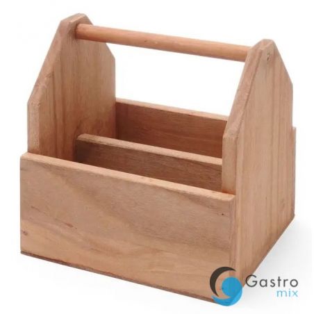 Drewniany organizer stołowy 190x160x200 mm | 664315 hendi 