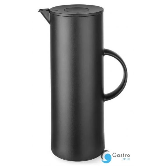 Dzbanek próżniowy czarny z przyciskiem 1 l  | 449615 HENDI 