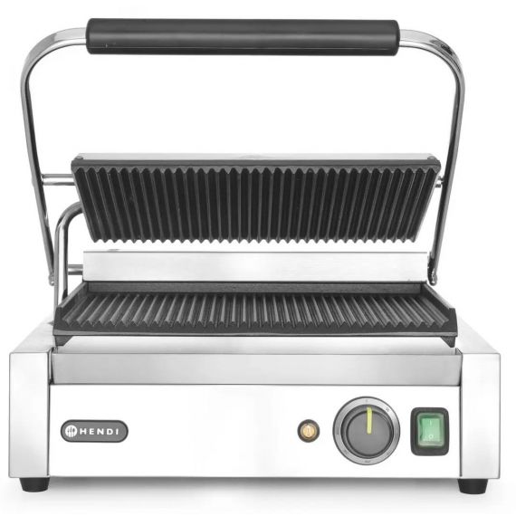 Grill kontaktowy PANINI-góra i dół ryflowane | 263655 HENDI 