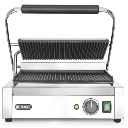 Grill kontaktowy PANINI-góra i dół ryflowane | 263655 HENDI 