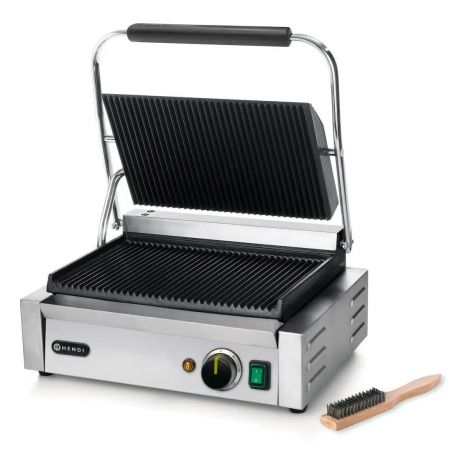 Grill kontaktowy PANINI-góra i dół ryflowane | 263655 HENDI 