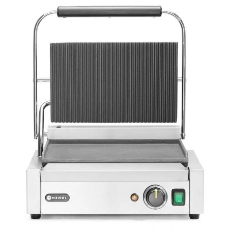 Grill kontaktowy PANINI-góra ryflowana , dół gładki | 263662 HENDI 