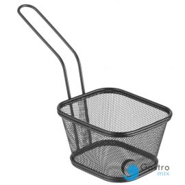  Koszyk miniaturowy do smażonych przekąsek czarny 130x115x80 mm | 425695 HENDI