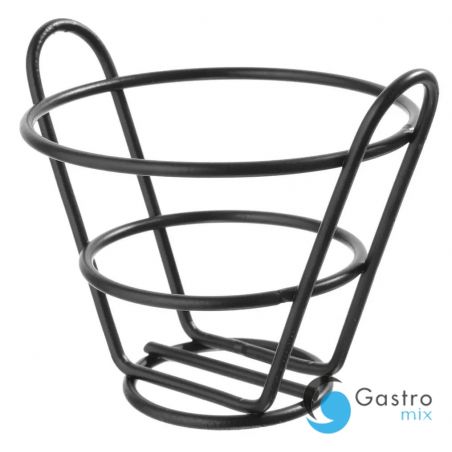 Koszyk na smażone przekąski czarny średnica 115 mm  |  426494 HENDI 