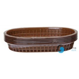  Koszyk owalny, brązowy, zestaw 6 szt.  275x175x(H)38mm | 426296 HENDI