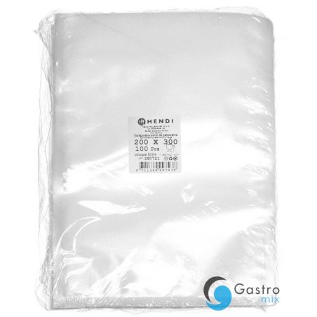 Worki moletowane 100 szt., 200x300mm do pakowarek próżniowych  | 297438 HENDI 